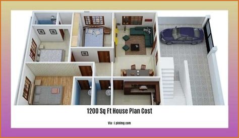 How big is a 1200 sq ft house?